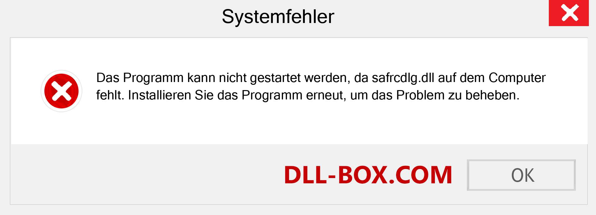 safrcdlg.dll-Datei fehlt?. Download für Windows 7, 8, 10 - Fix safrcdlg dll Missing Error unter Windows, Fotos, Bildern